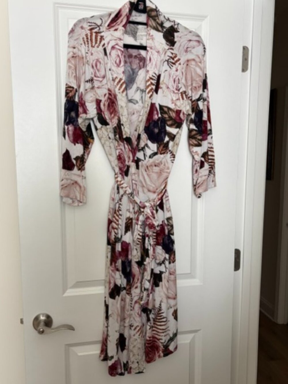 Beautiful Posh Peanut Bamboo Robe in Black Rose - 2XL